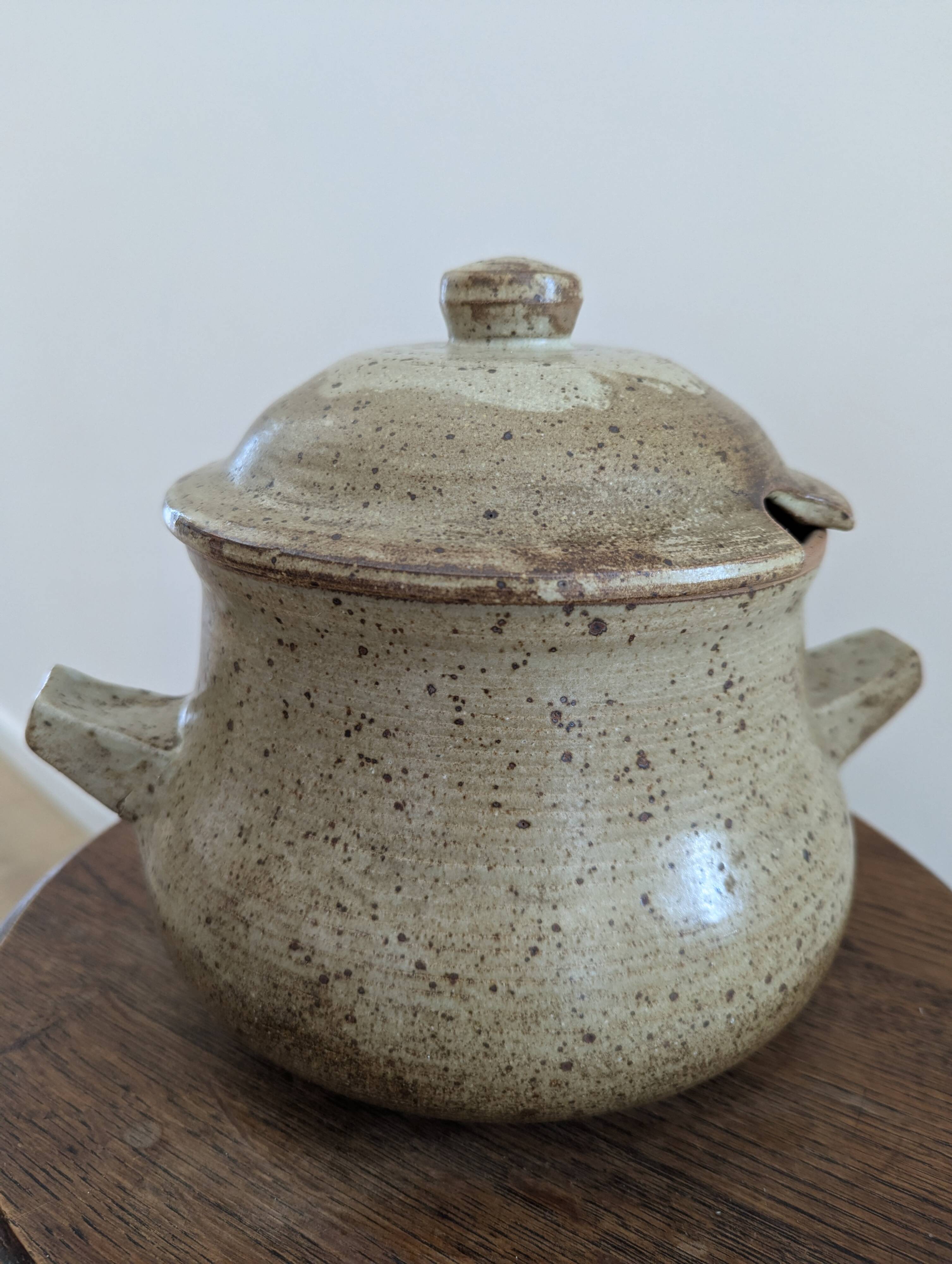 Large vintage pyrite stoneware soup tureen