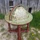Former Bar Mappemonde Structure Wood Torsadé - Globe Metal Turning Vintage
