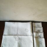 Tablecloth and linen towels has butterfly pattern