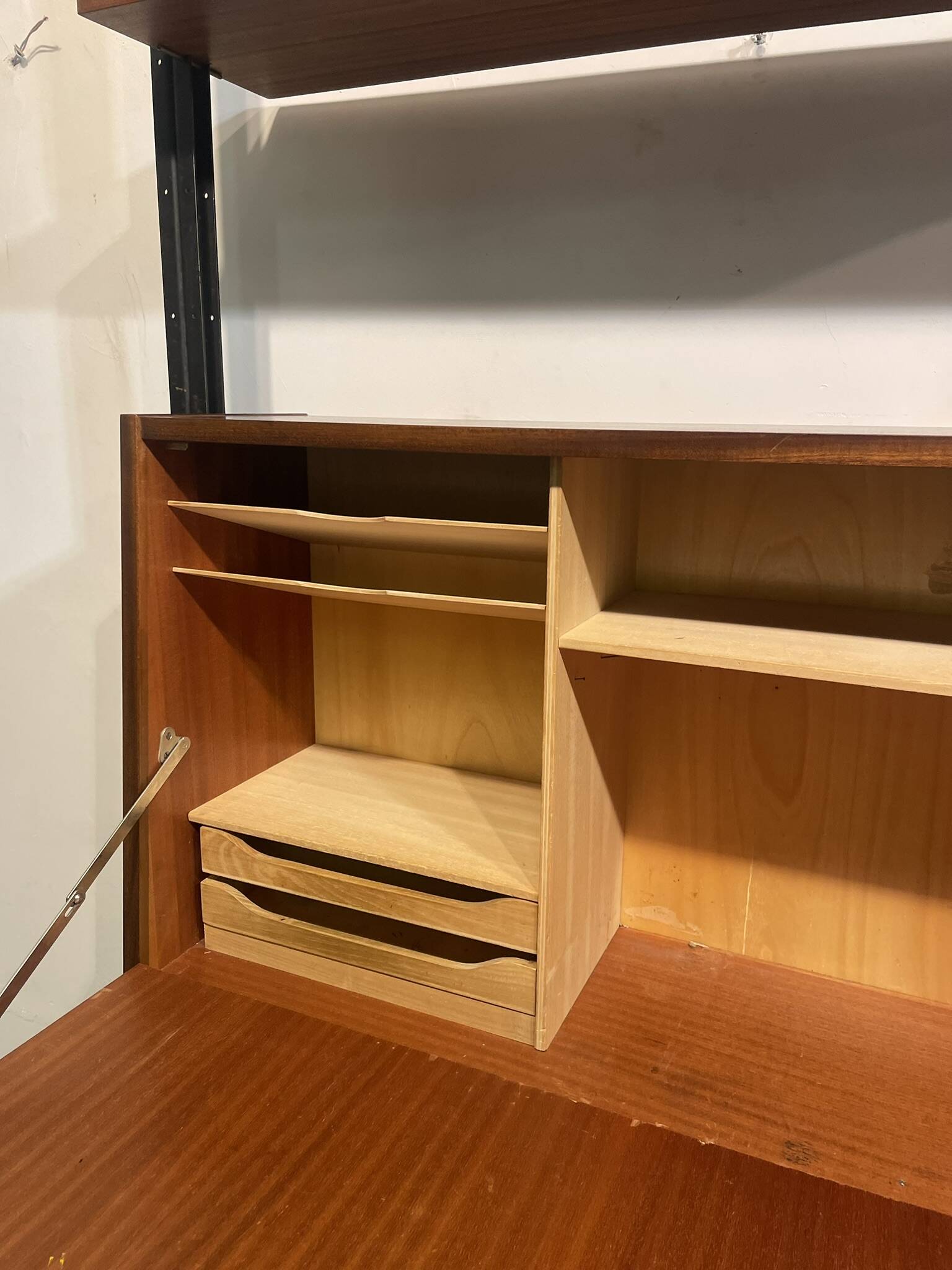 Rosewood Wall or Floor/Ceiling Bookcase