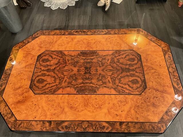 Coffee table in elm burl - 1970s/75s
