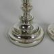 Set of 2 mercury candlesticks, circa 1900 (poor man's silver)