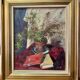 20th century still life painting with books