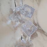 Pair of Vannes Crystal candlesticks
