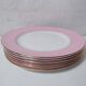 6 flat plates the pink and gold Amandinoise Saint Amand