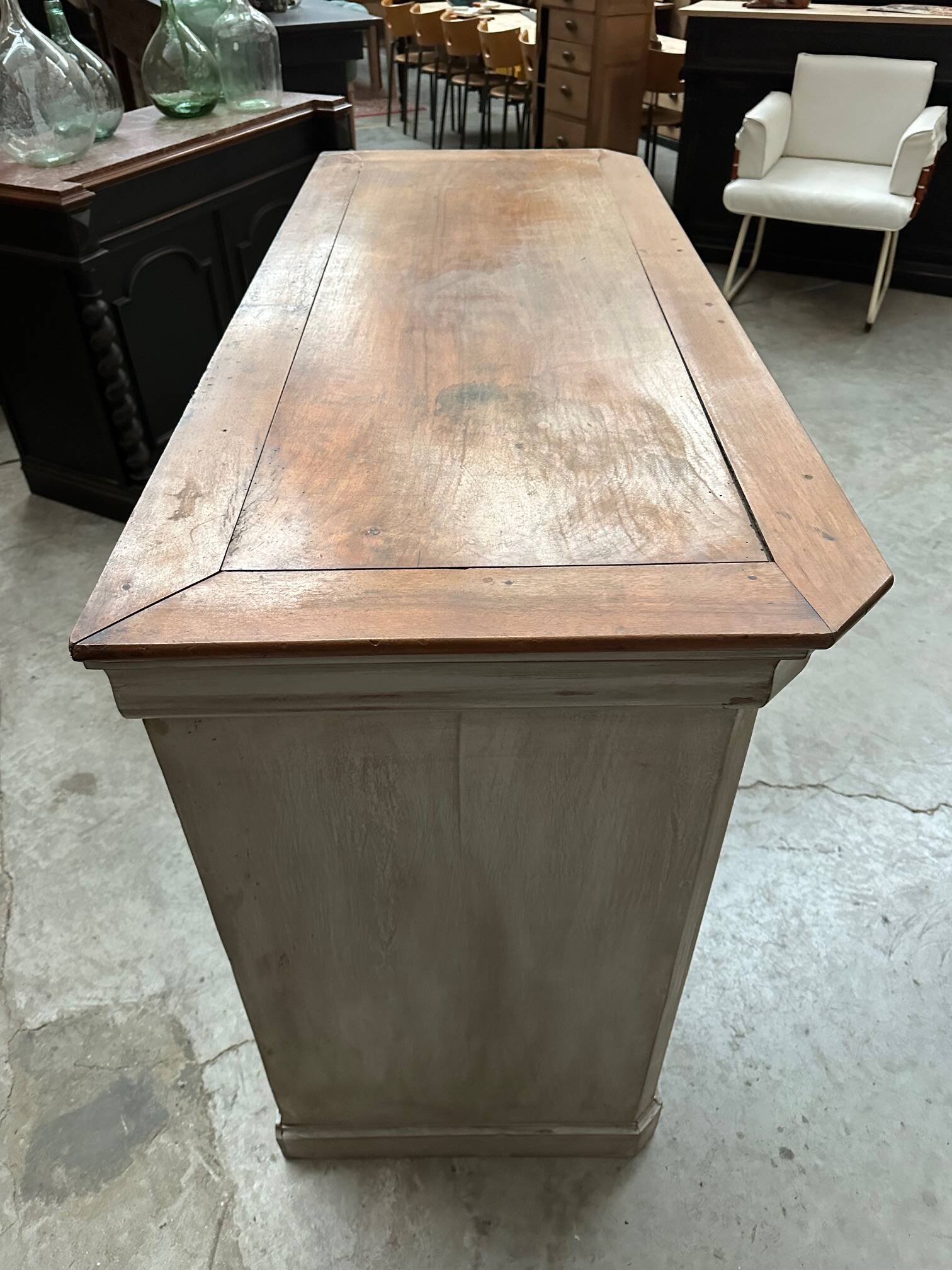 Patinated bar counter