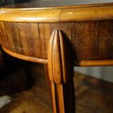 Oval Art Deco side table inlaid with a star, Sue & Mare style, circa