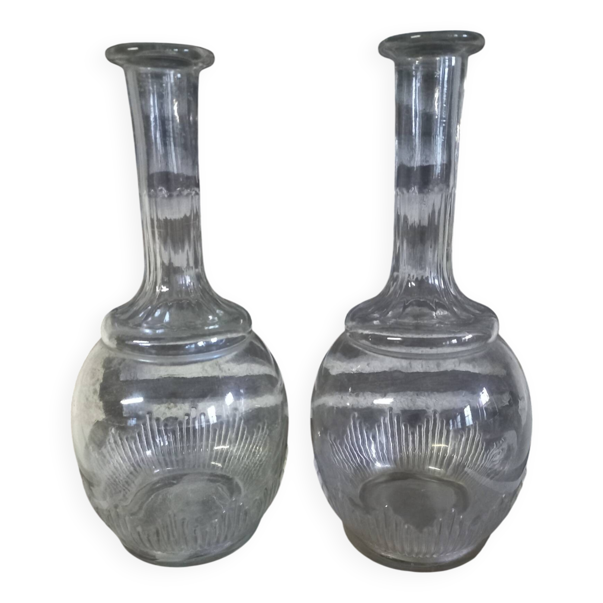 Art Deco style glass carafes