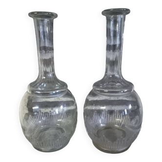 Art Deco style glass carafes