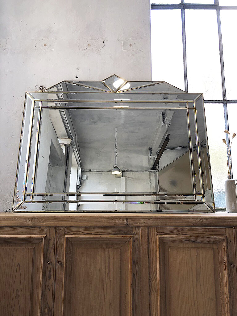 Italian design milked gold mirror