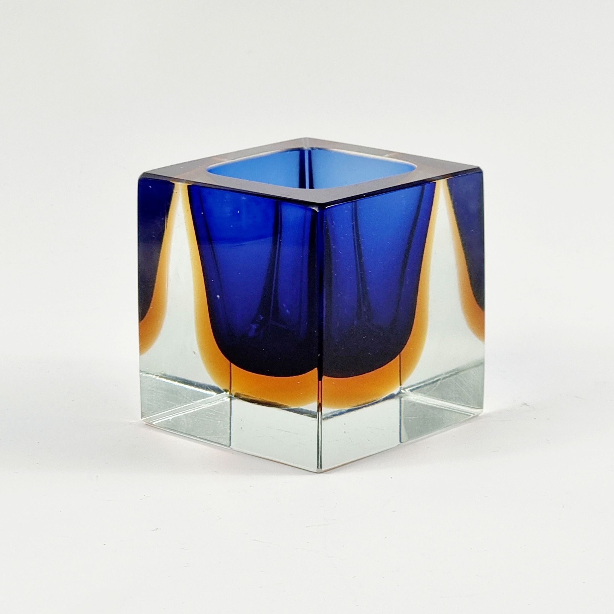 Sommerso Murano Glass Catch-All by Flavio Poli for Seguso, Italy, 1960s
