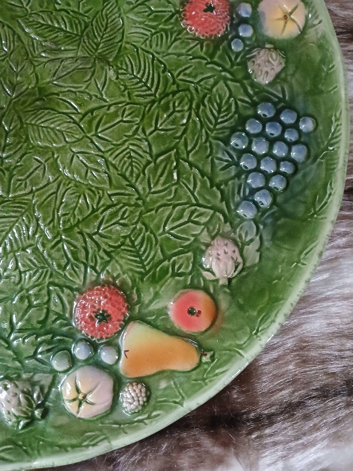 Large antique earthenware dish