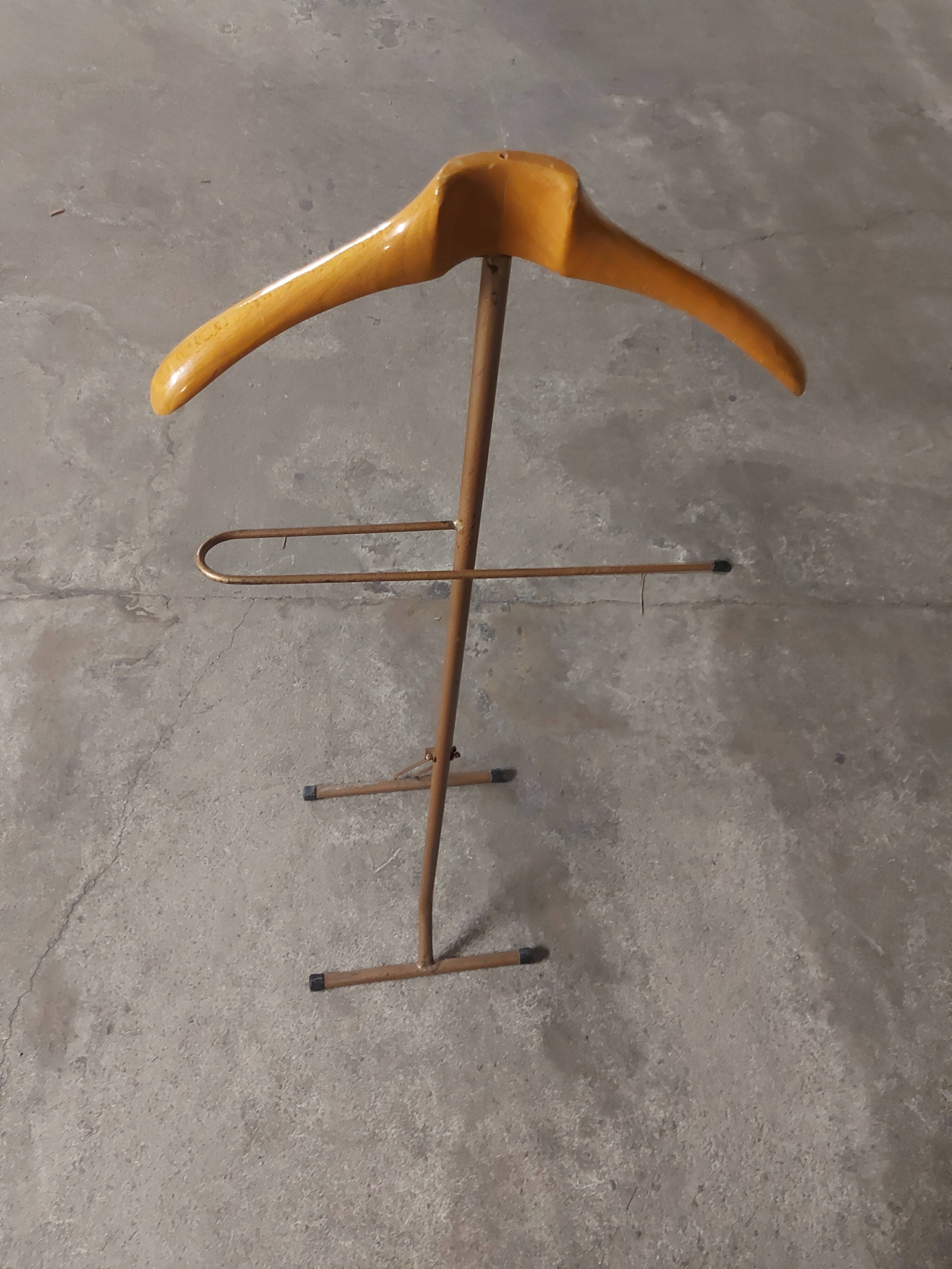 Foldable vintage night jack, wood and metal