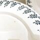 Flat ironstone plate, green floral model