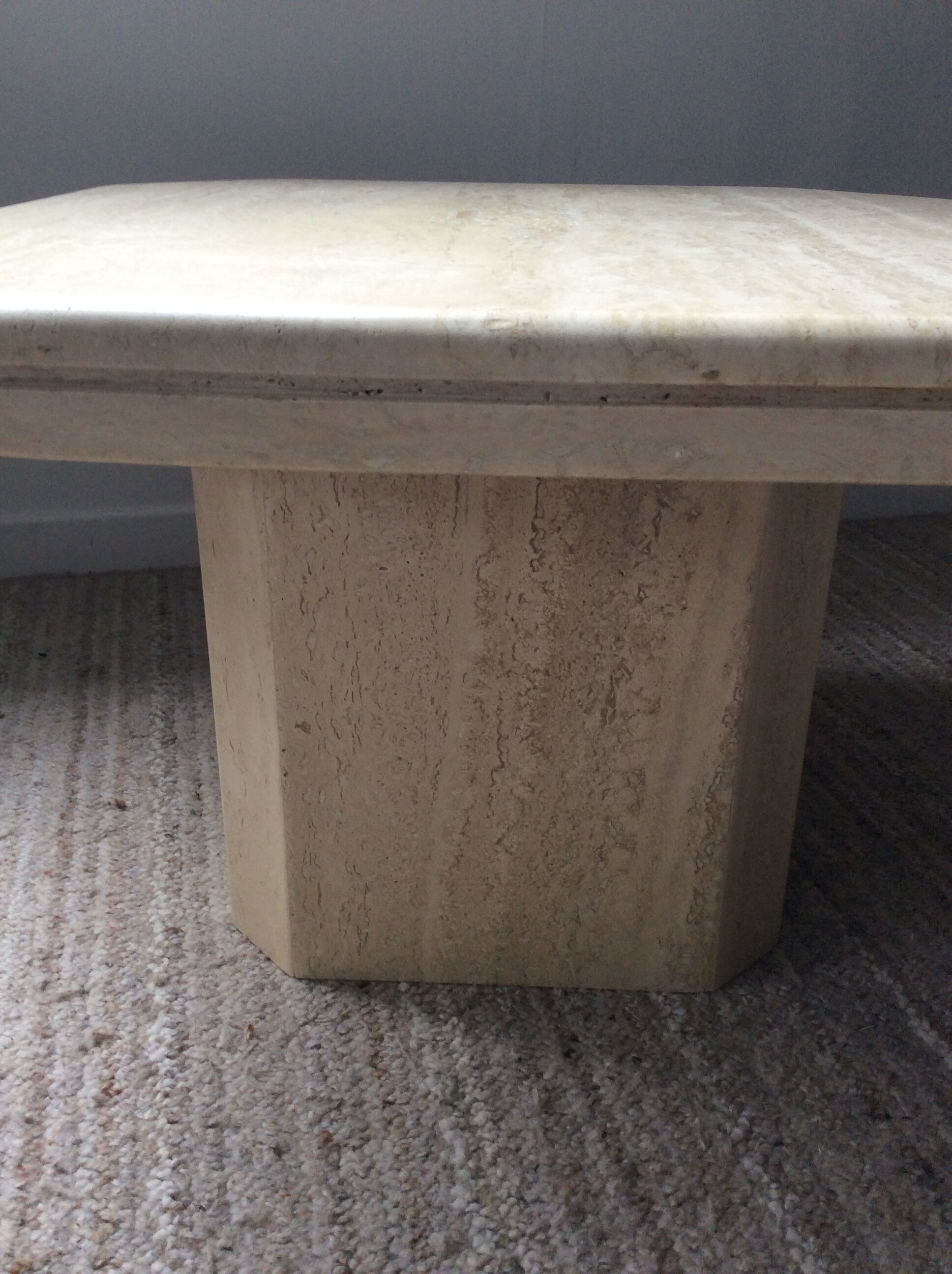 Travertine coffee table from the 70s