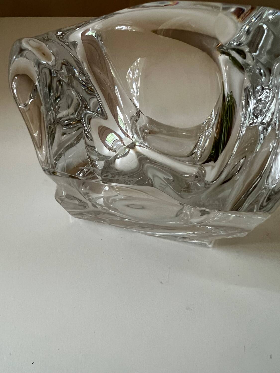 Daum France crystal ashtray