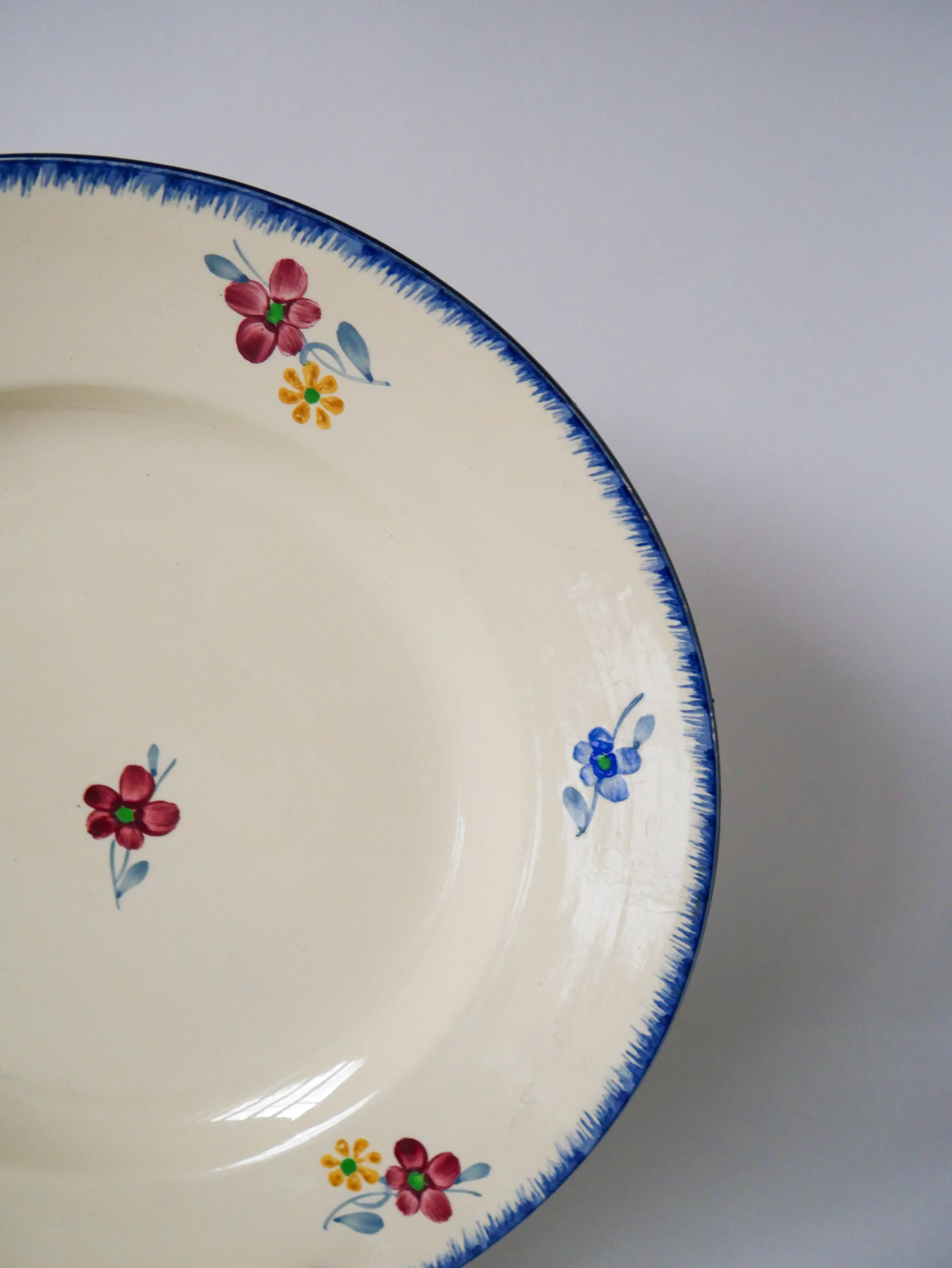 Plat rond digoin sarreguemines modèle "mary-lou" 1940