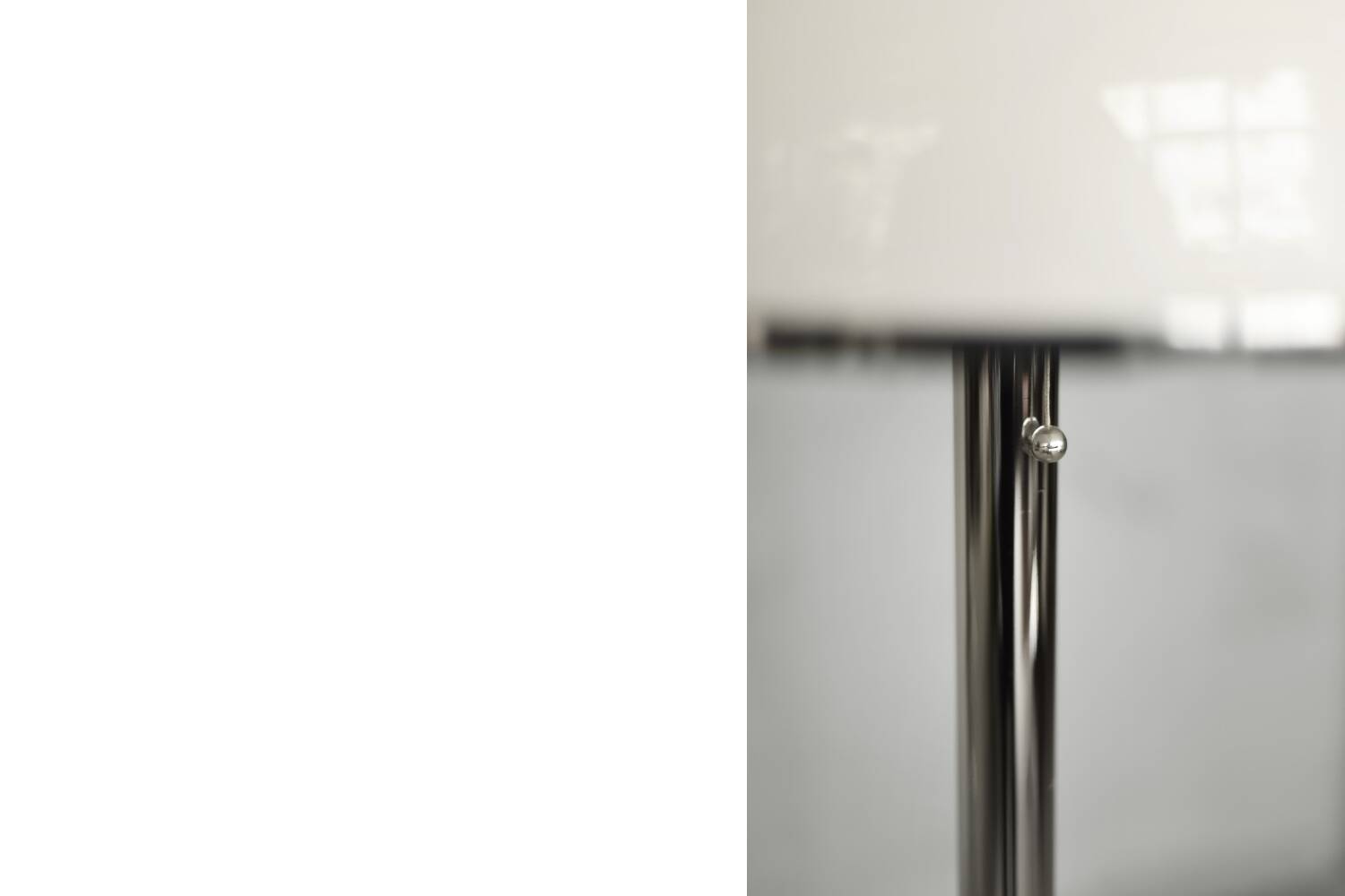 Vintage Swedish Chrome & White Acrylic Floor Lamp from Nybro Armaturfabrik