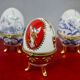 Porcelain egg-shaped boxes