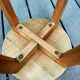 Vintage beech compass foot stool
