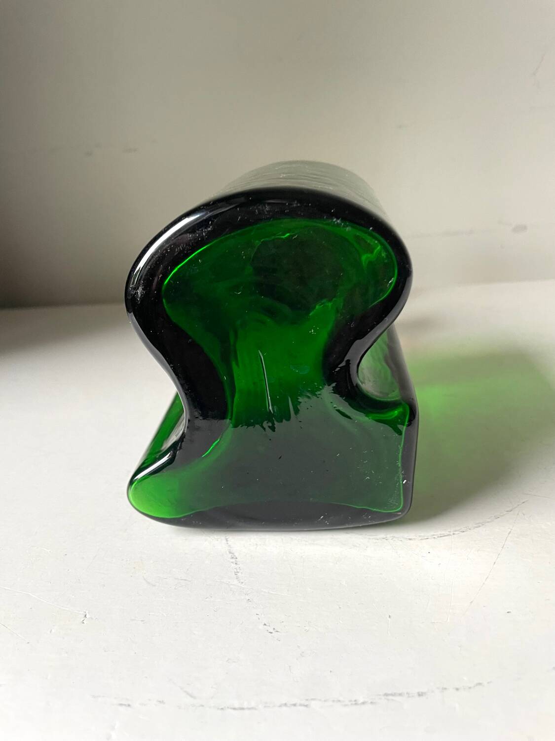 Holmegaard Dark Green Vintage with orange cap Decanter Danish