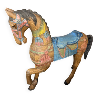 Polychrome wooden horse