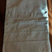 Old linen linen sheet triple row of days and embroidery peas 225 X 315 cm