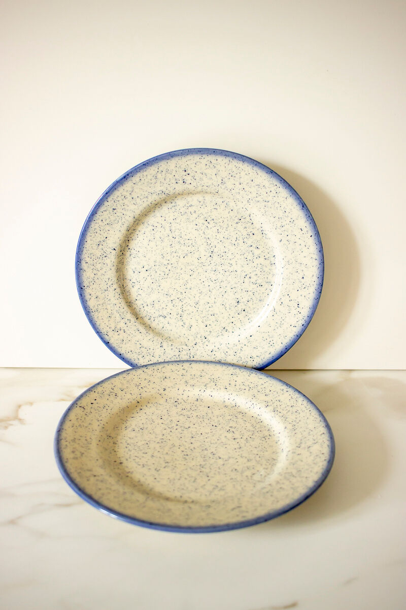 2 blue dessert plates Tulowice
