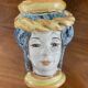 Ceramic Moorish head vase Caltagirone Sicily