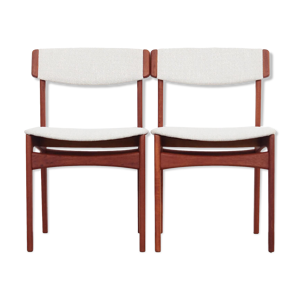 ensemble de deux chaises en teck, design danois, années 1960, production: N. & K. Bundgaard Rasmussen
