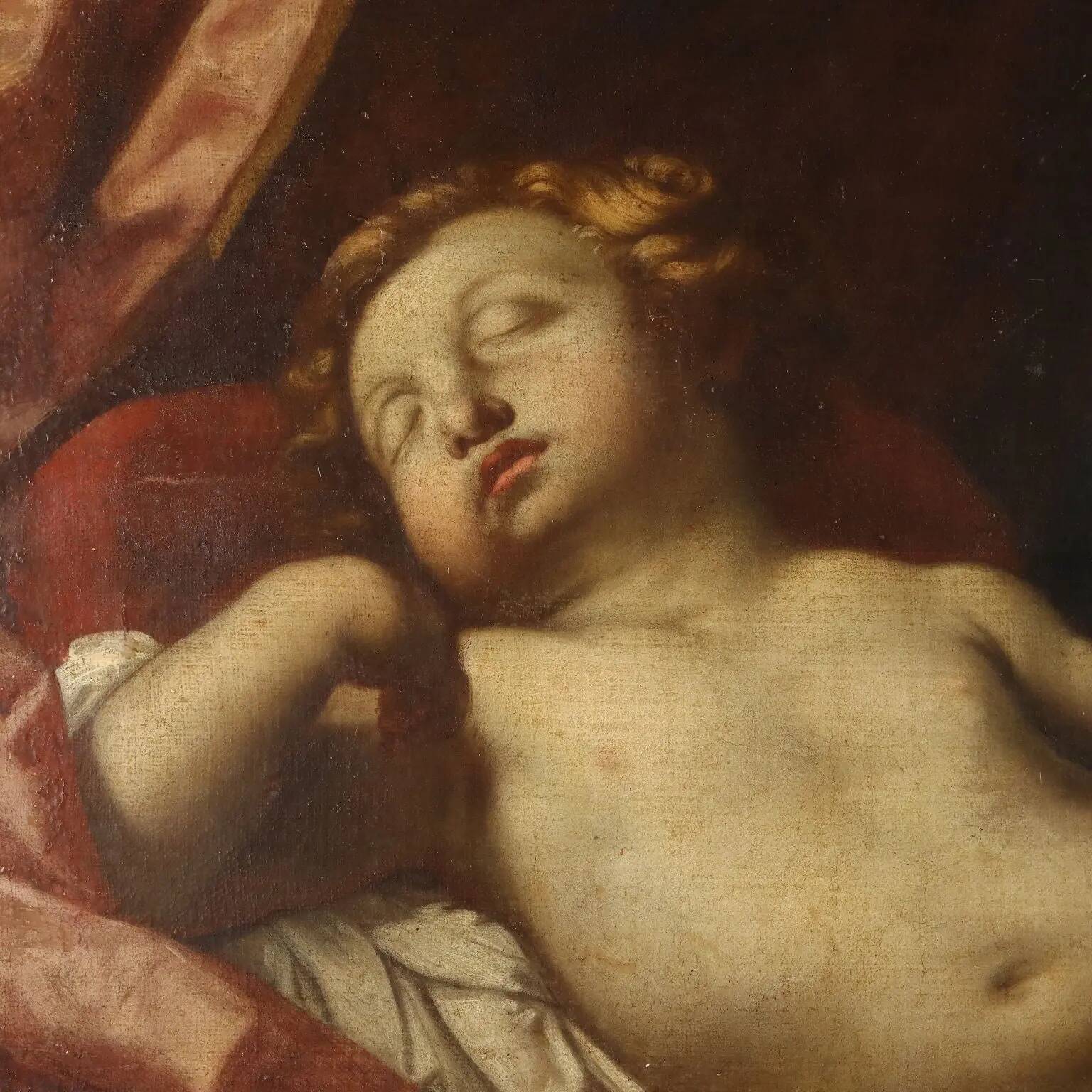 Ancient painting of the Virgin Mary, copy after Guido Reni, 18th century.