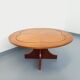 Vintage English round teak coffee table from the 1960s