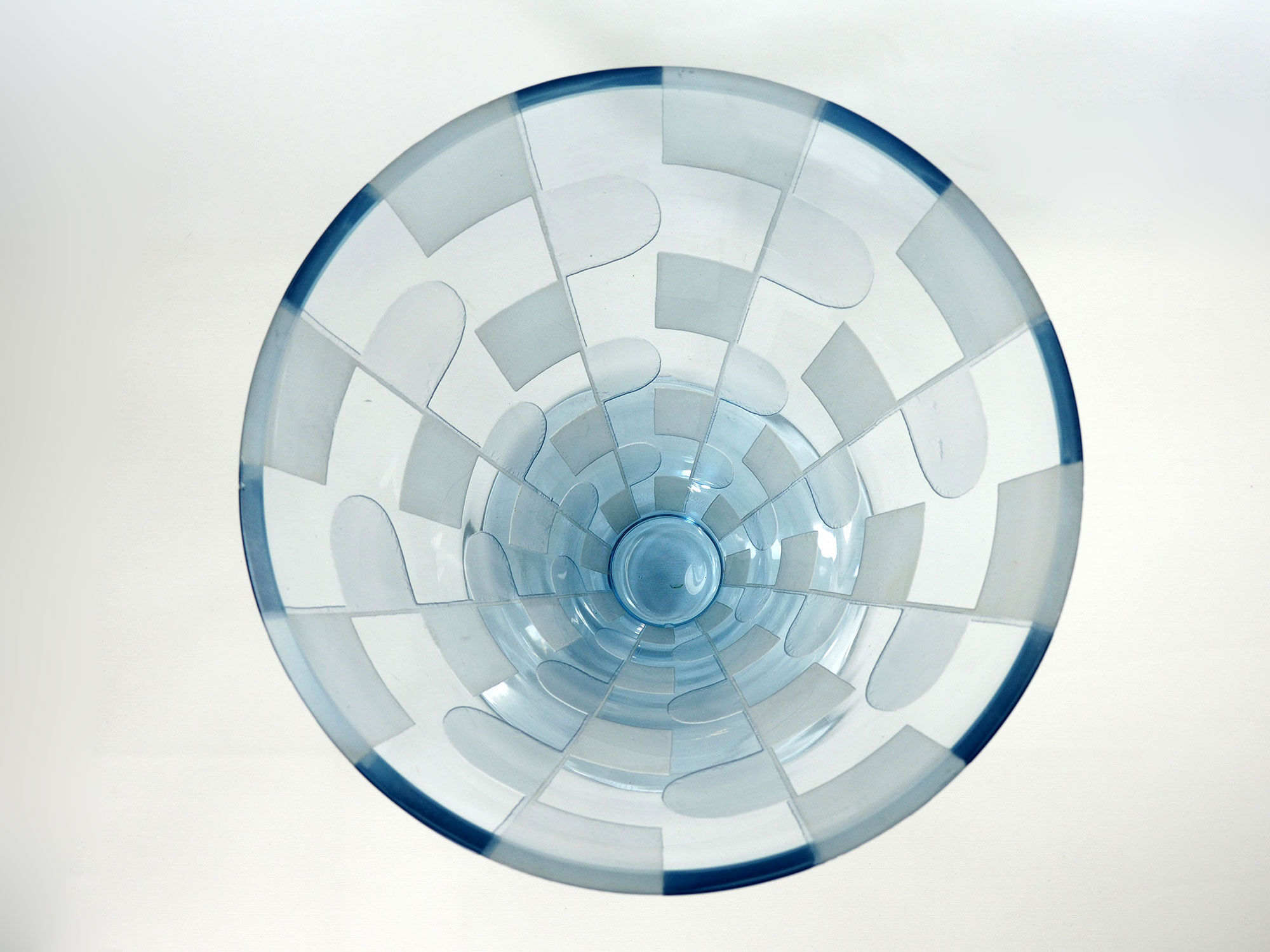 French art deco large conic glass vase, 1920