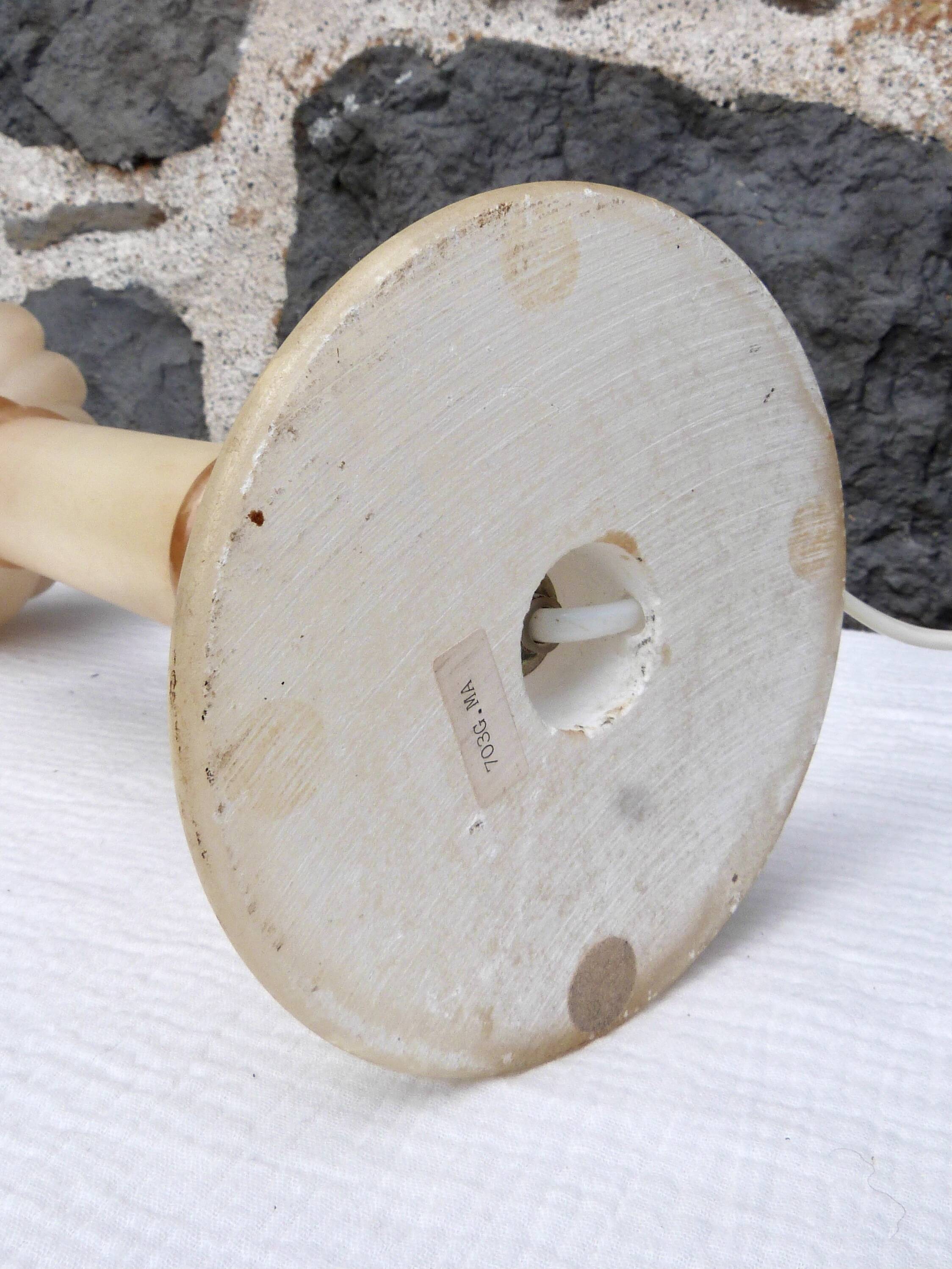 Alabaster and marble lamp base