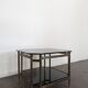 80s brass and smoked glass coffee table