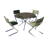 Ensemble table et 4 chaises vintage 1970s