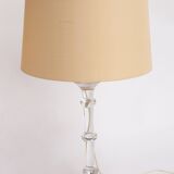 Mouth-blown designer lamp set with cream lampshades by Ingo Maurer, 1960
