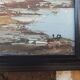 Tableau huile sur panneau marine