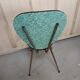 Formica chair green marbled effect