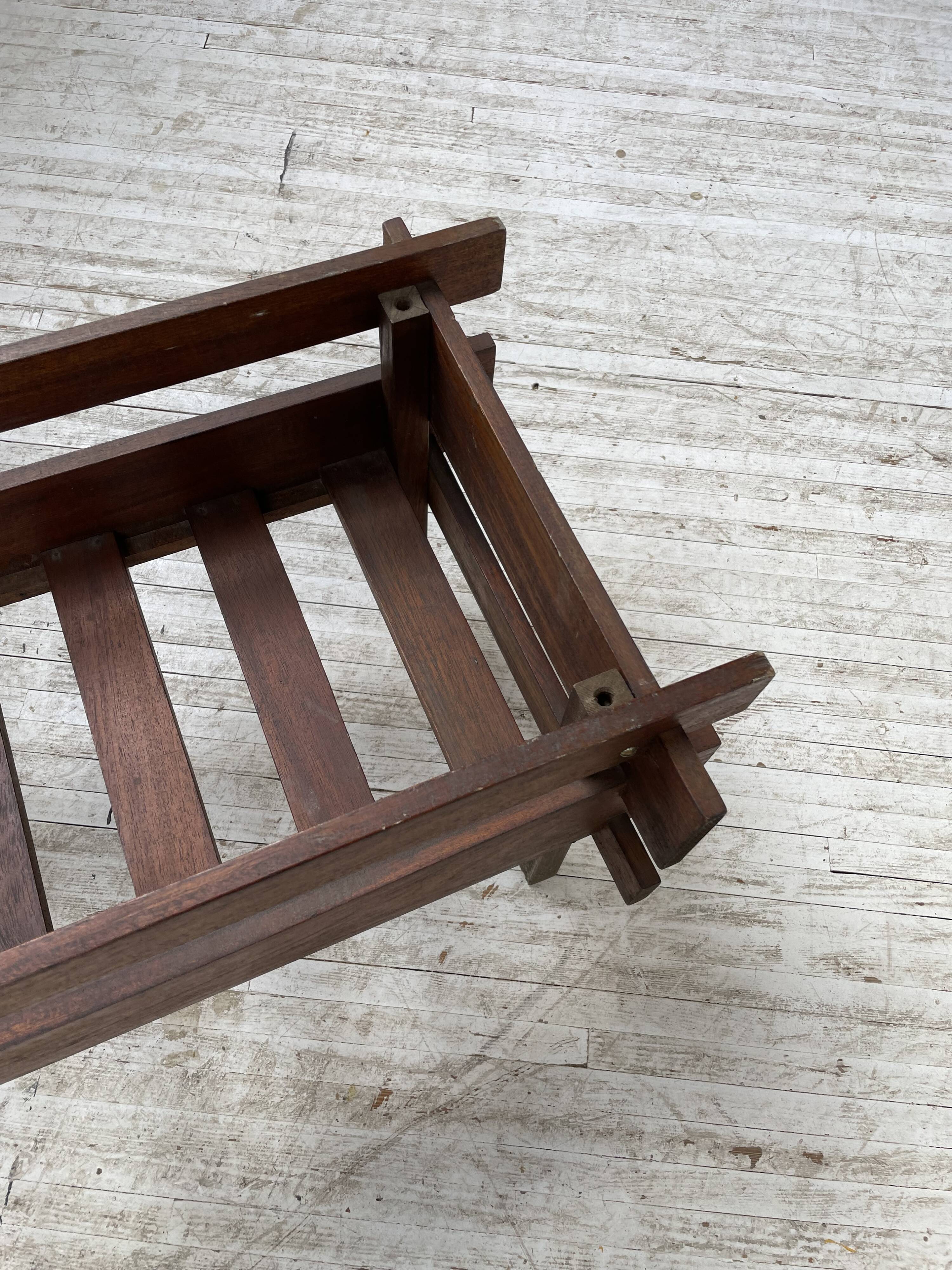 Small modernist oak planter from the 1950s