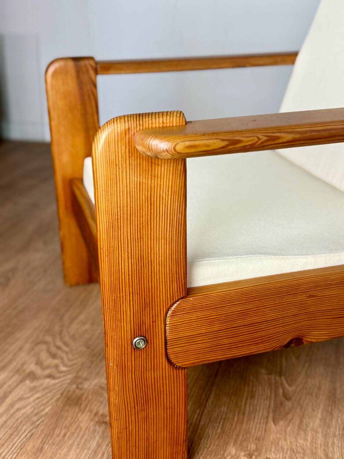 Solid pine armchair