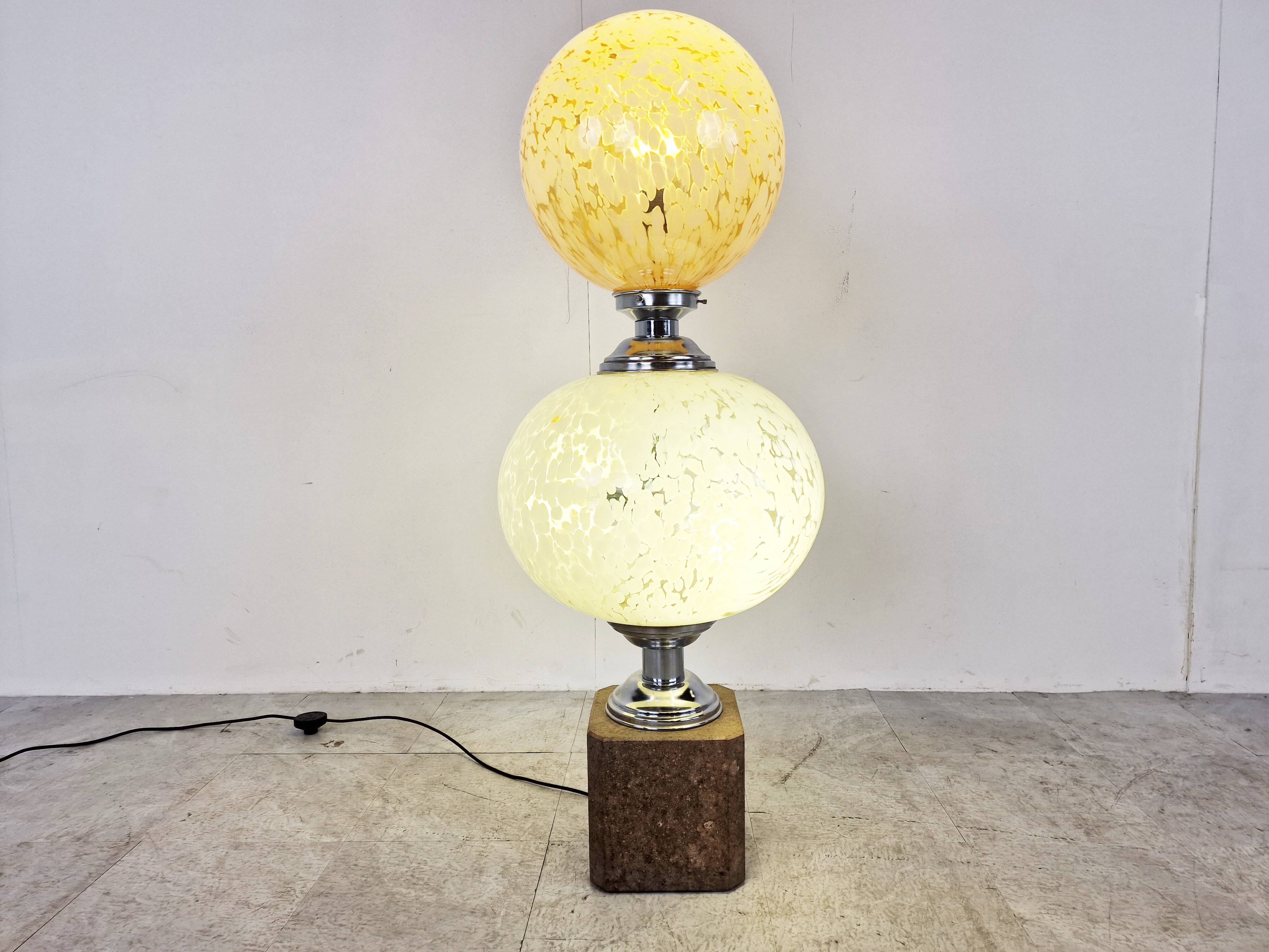Vintage Mazzega floor lamp with marble, 1960s