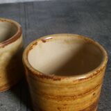 Six espresso cups in vintage sandstone