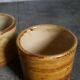Six espresso cups in vintage sandstone