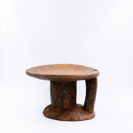 African tonga stool with handle