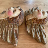 Ancient angels in painted wood