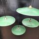 Enameled sheet metal pendant lights