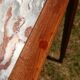 Art Deco dressing table in oak and red marble, 1920s-30s.