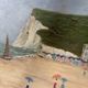 Small oil painting on canvas of the Seine Maritime coast.