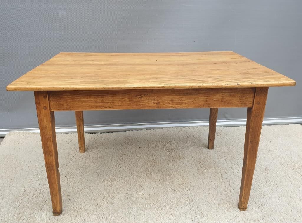 Desk table Oak knotted 1925 false drawer